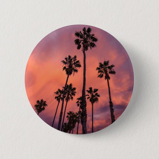 Kalifornien-Palmen Button (Vorderseite)