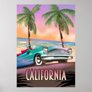 Kalifornien Paradies Sonnenuntergang Poster