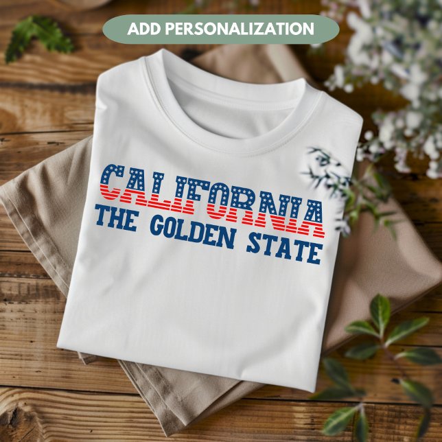 Kalifornien Patriotic Der goldene Staat T-Shirt (Von Creator hochgeladen)