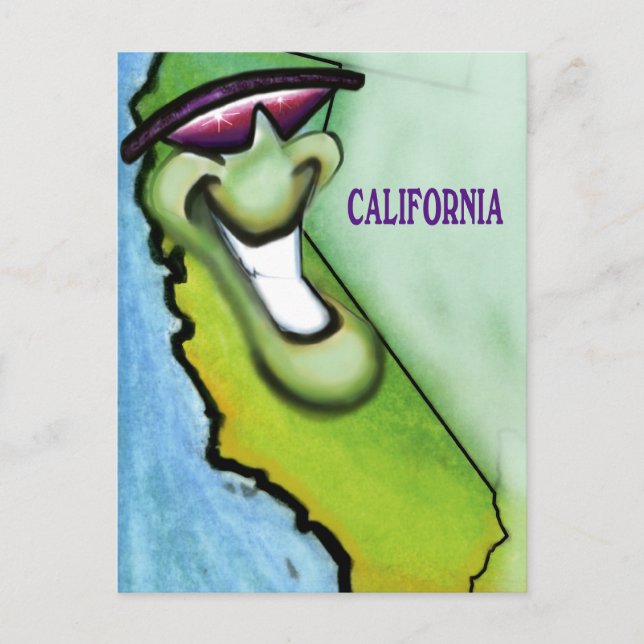 Kalifornien Postkarte (Vorderseite)