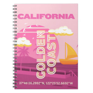 Kalifornien, Reisemöglichkeiten, Preppy, Pink Notizblock