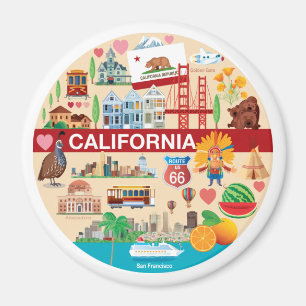 Kalifornien Reisen Magnet