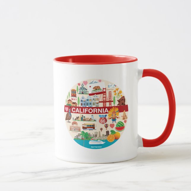 Kalifornien-Reisen Tasse (Rechts)