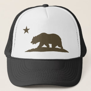 Kalifornien-Republik-Bär - Brown Truckerkappe