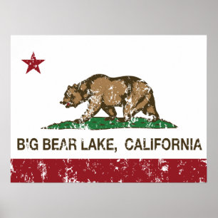 Kalifornien-Republik-Big Bear See Poster