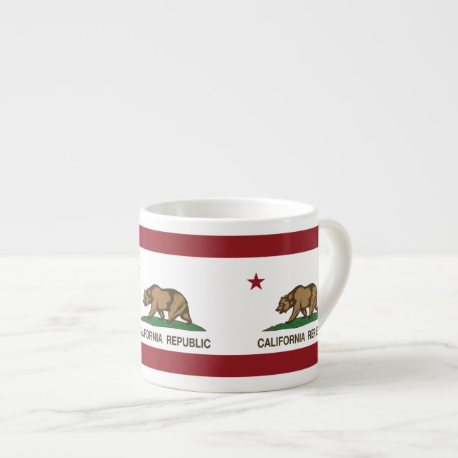 Kalifornien-Republik-Flagge Espressotasse (Vorderseite Rechts)
