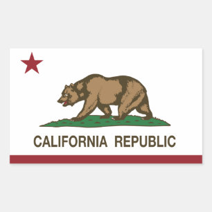 Kalifornien-Republik-Flagge Rechteckiger Aufkleber