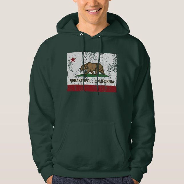 Kalifornien-Republik-Flagge Sebastopol Hoodie (Vorderseite)