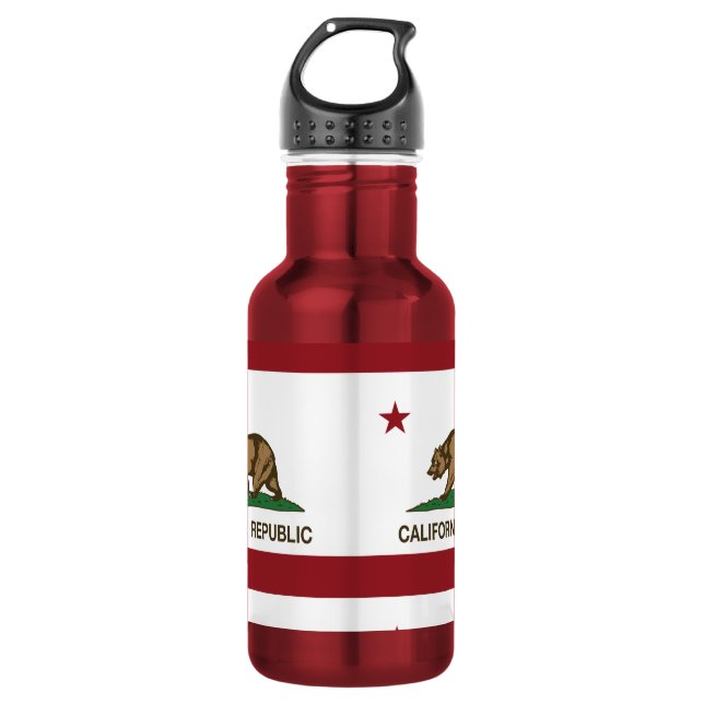 Kalifornien-Republik-Flagge Trinkflasche (Vorderseite)