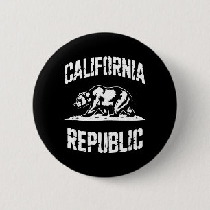 Kalifornien Republik Grizzly Staat Retro Vintage Button