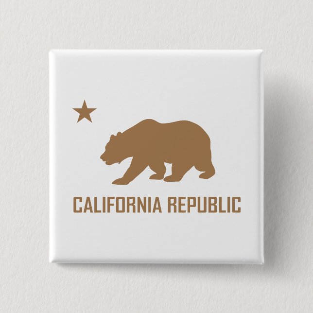 Kalifornien-Republik-Knopf Button (Vorderseite)