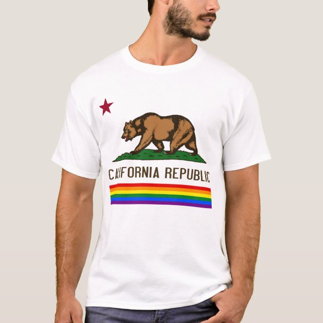 Kalifornien-Republik LGBT T-Shirt (Vorderseite)