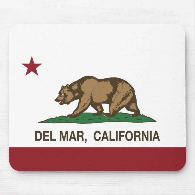 Kalifornien-Republik-Staats-Flagge Del Mar Mousepad (Vorne)
