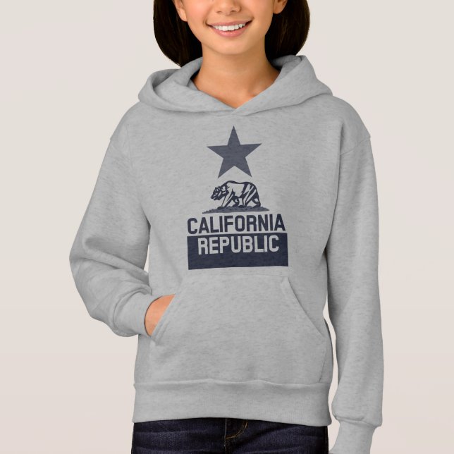 KALIFORNIEN-REPUBLIK Staats-Flagge Hoodie (Vorderseite)
