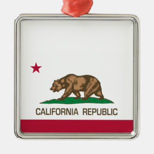 Kalifornien-Republik (Staats-Flagge) Ornament Aus Metall