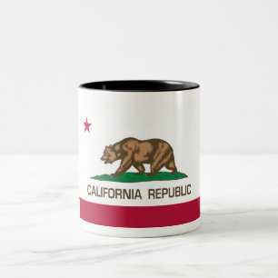 Kalifornien-Republik (Staats-Flagge) Zweifarbige Tasse