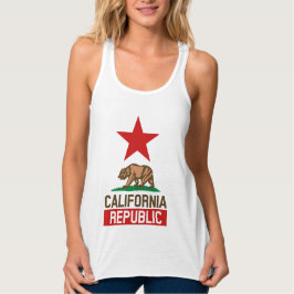 KALIFORNIEN-REPUBLIK Staats-Flaggen-Entwurf Tank Top