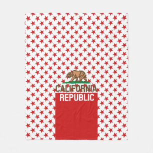 KALIFORNIEN-REPUBLIK Staats-Flaggen-roter Fleecedecke