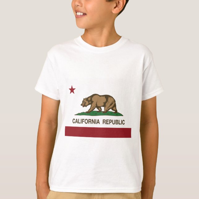 Kalifornien-Republik-Staatsflagge T-Shirt (Vorderseite)