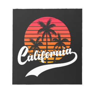 Kalifornien Retro-Sonnenuntergang Notizblock