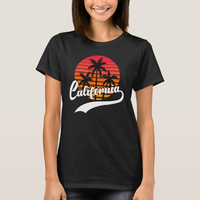Kalifornien Retro Sunset Women's T - Shirt (Vorderseite)