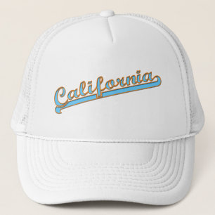 Kalifornien Retro Surfer-Logo aquamarin Truckerkappe