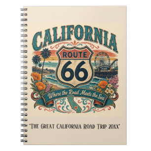 Kalifornien Route 66 Roadtrip Journal Notizblock