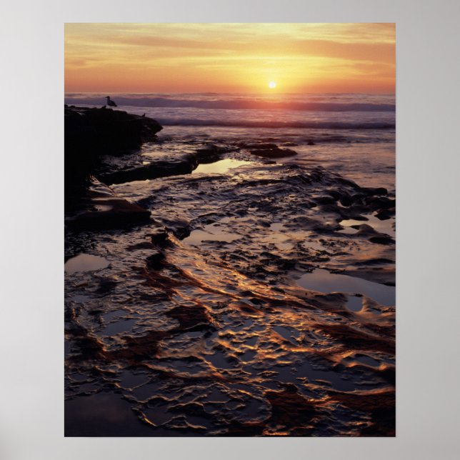Kalifornien, San Diego, La Jolla, Sunset over Poster (Vorne)