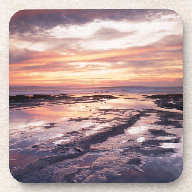 Kalifornien, San Diego, Sunset Cliffs, Sunset 1 Getränkeuntersetzer (Vorderseite)