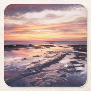 Kalifornien, San Diego, Sunset Cliffs, Sunset 1 Rechteckiger Pappuntersetzer