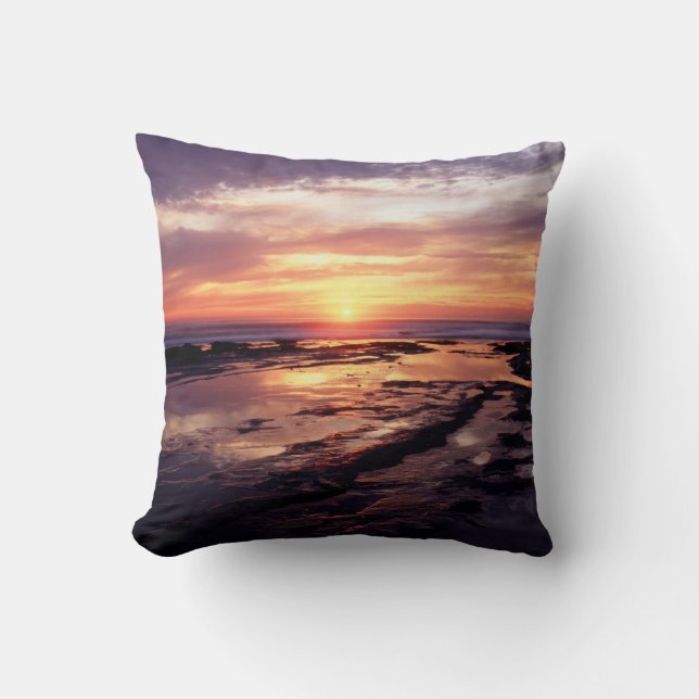 Kalifornien, San Diego, Sunset Cliffs, Sunset 3 Kissen (Vorderseite)