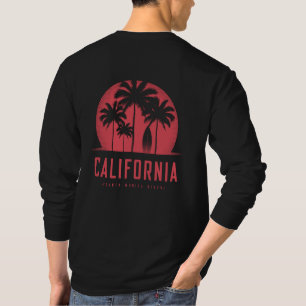 Kalifornien Santa Monica Beach Retro Palmenbaum T-Shirt