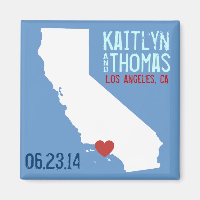 Kalifornien Save the Date - Individuell gestaltete Magnet (Vorne)