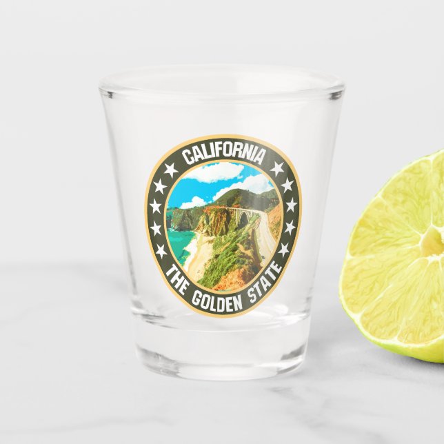 Kalifornien Schnapsglas (Vorderseite)