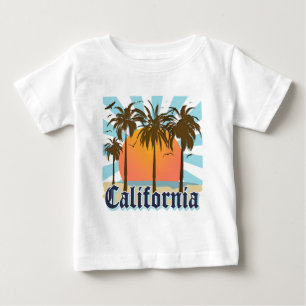 Kalifornien setzt Sonnenuntergang auf den Strand Baby T-shirt