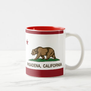 Kalifornien-Staat Flagge Pasadena Zweifarbige Tasse