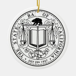 Kalifornien-Staats-Bar-Weihnachtsverzierung Keramikornament