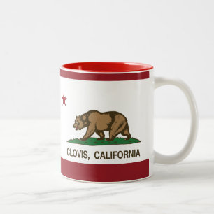 Kalifornien-Staats-Flagge Clovis Zweifarbige Tasse
