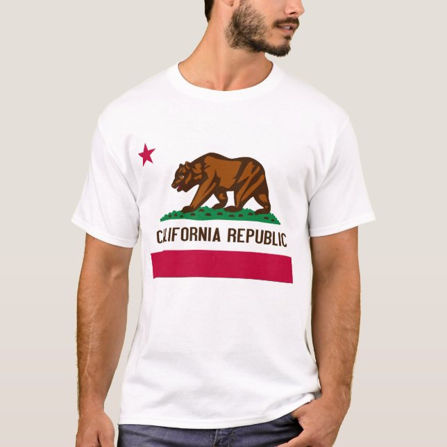 Kalifornien-Staats-Flagge T-Shirt (Vorderseite)
