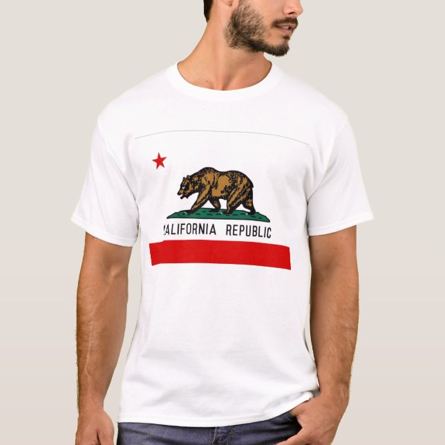 Kalifornien-Staats-Flagge T-Shirt (Vorderseite)