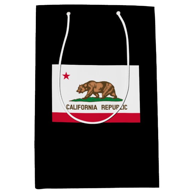 Kalifornien-Staats-Flaggen-Entwurf Mittlere Geschenktüte (Vorderseite)