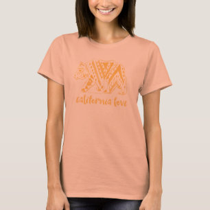 Kalifornien-Staats-Liebe-goldener Bär T-Shirt