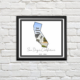 Kalifornien State Custom Photo PCS Geschenk Poster