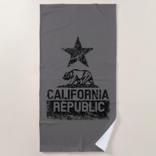 KALIFORNIEN - Stil der Flaggenstaaten der REPUBLIK Strandtuch