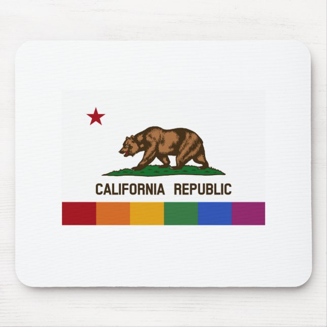 KALIFORNIEN-STOLZ-FLAGGE - .PNG MOUSEPAD (Vorne)