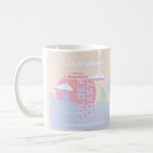 Kalifornien, Strand, Art Reisen, Preppy, Pastell Kaffeetasse
