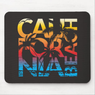 Kalifornien-Strand-Plakat Mousepad