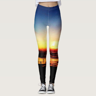 Kalifornien-Strand-Sonnenuntergang Leggings