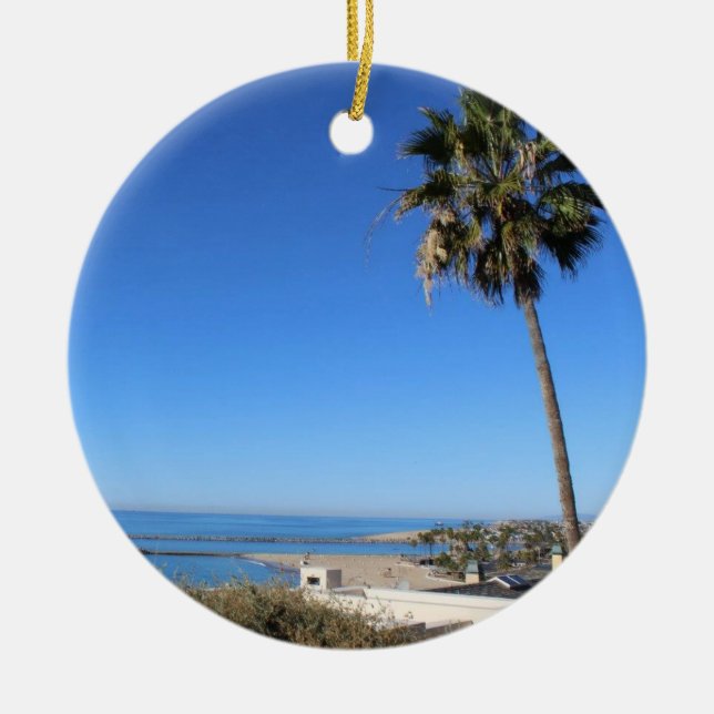 Kalifornien-Strand-Verzierung Keramik Ornament (Vorne)