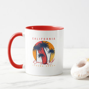 Kalifornien Surf Ride Laguna Beach Retro Palme Son Tasse